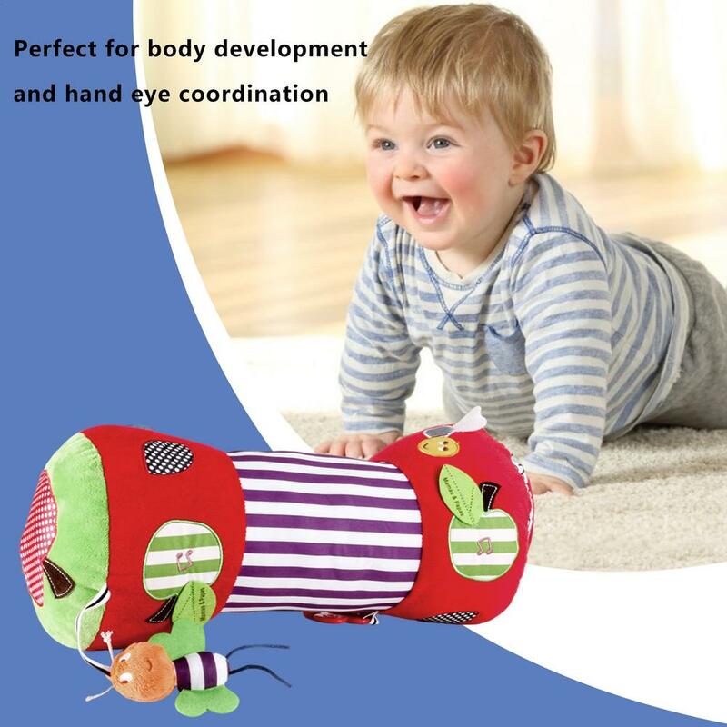 Rodillo creativo para gatear para bebé, juguete de ejercicio infantil, cojín suave, juguete de felpa, almohada de peluche cómoda para gatear