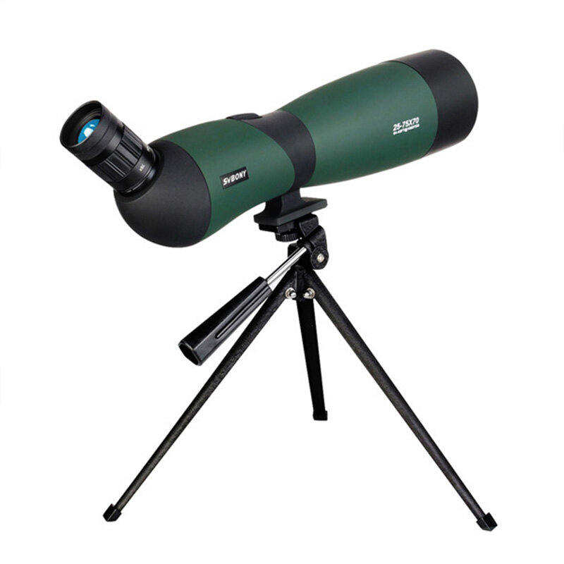 SVBONY SV403 teleskop z powiększeniem 20-60X60/25-75x7mm luneta wielowarstwowa optyka monokularowa 64-43 stopy/1000 jardów w/statyw stołowy