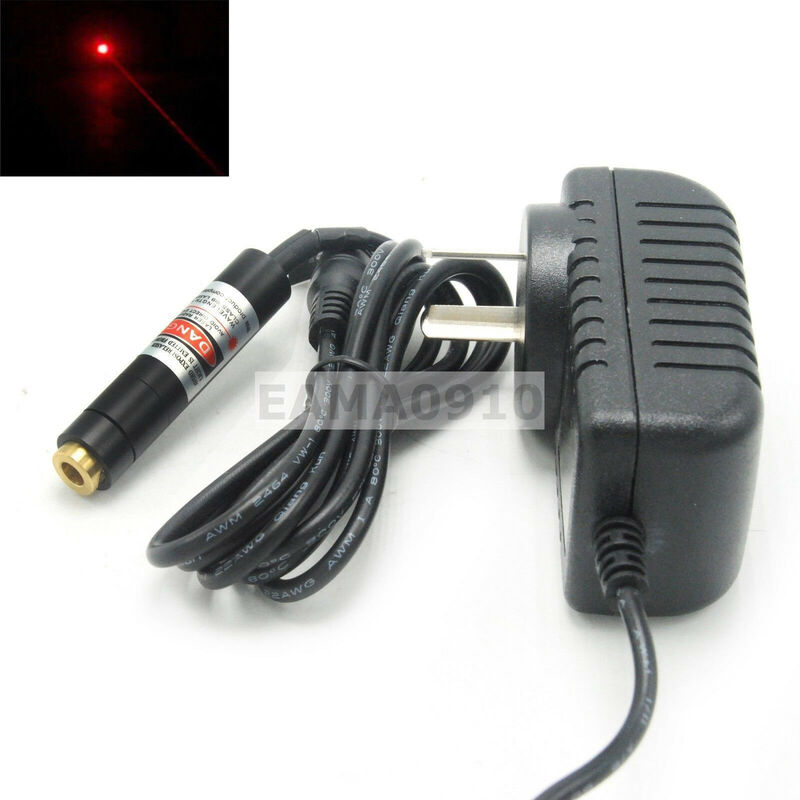 Fokussierbar 635nm 10mW Diode Orange-Rot Laser Modul Dot Lokalisieren Licht w/5V Adapter