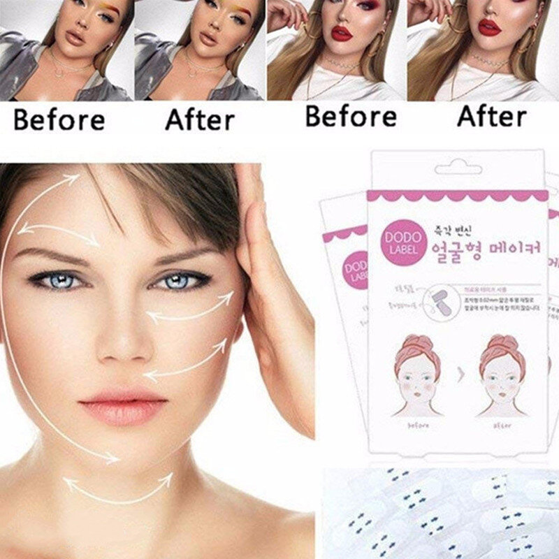 40pcs Instant Face Lift Neck Chin Lift Secret Tapes Facial Slim Anti Wrinkle Sticker V Face Shaper Artifact Invisible Sticker