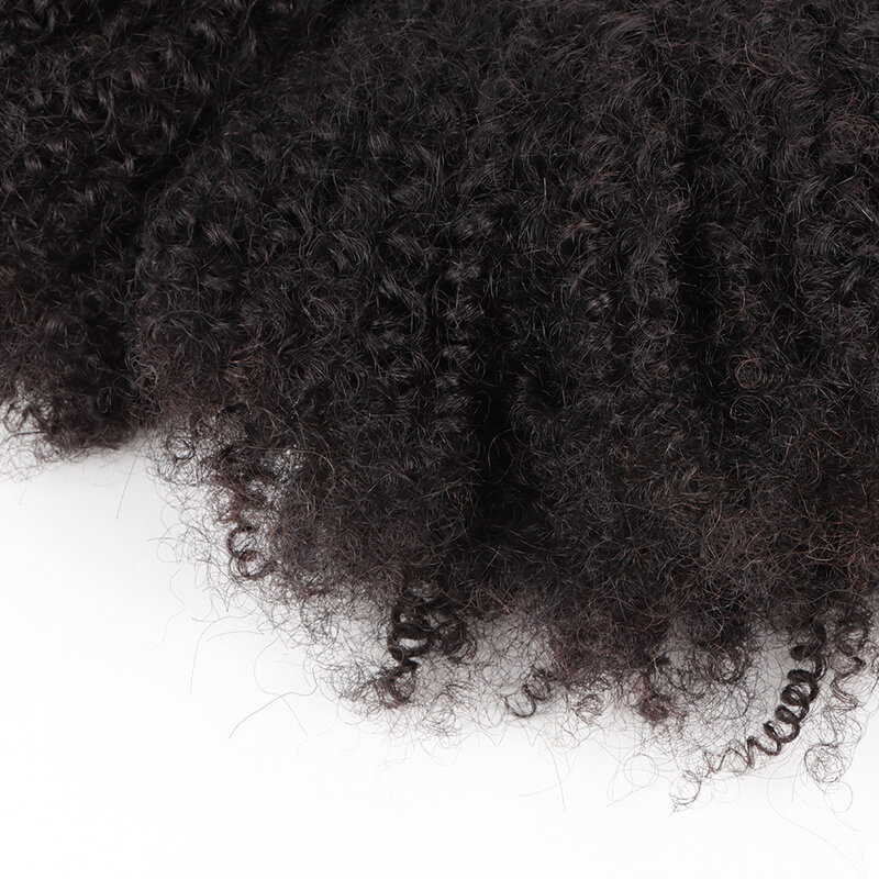 Vasto afro kinky cabelo encaracolado pacotes 100 extensão do cabelo humano remy 8-30 Polegada cor preta natural