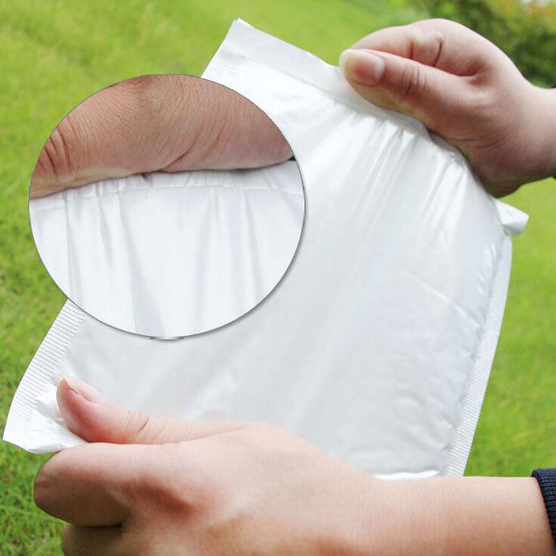 5 peças lote multi-tamanho acolchoado mailing selagem auto-adesiva branco pérola filme bolha saco de embalagem envelope de correio de negócios fornecimento
