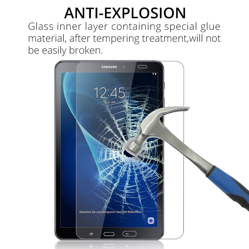 Protector de pantalla de vidrio templado HD para tableta Samsung Galaxy Tab A A6, 10,1, 2016, 10,1 pulgadas, SM-T580, SM-T585