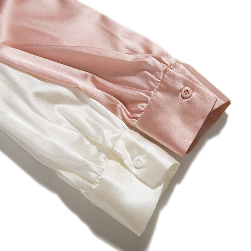 Женская рубашка из натурального шелка, винтажная блузка, женская одежда, весна 2020, офисная блузка с длинным рукавом, женские рубашки, Ropa Mujer MY5588