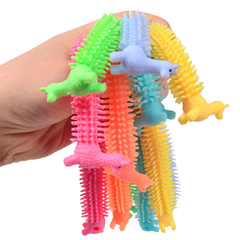 6Pcs Cartoon Dier Alpaca Decompressie Speelgoed Stretchy Spanning Touw Plastic Speelgoed Voor Kinderen Mannen Vrouwen Hand Fidget Verlichten Tpr