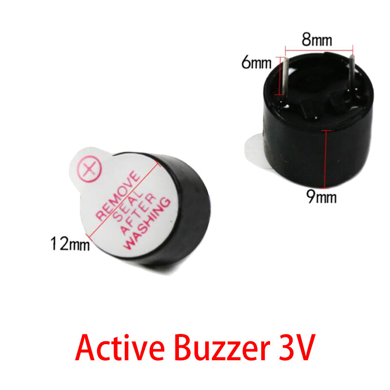 10 sztuk 3V 5V 12V aktywny brzęczyk magnetyczny długi ciągły sygnał dźwiękowy 12*9.5mm nowy i oryginalny dla Arduino Mini wtyczka głośnik