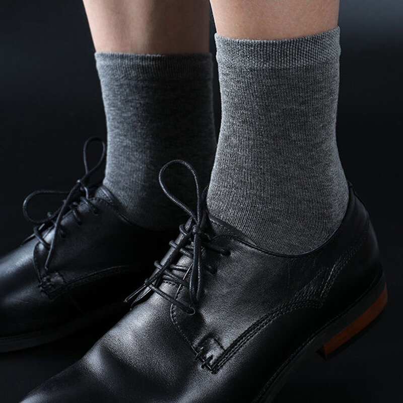 Hss 2023 alta qualidade casual meias de negócios masculinos verão inverno algodão meias secagem rápida preto branco longo meia mais tamanho US7-14