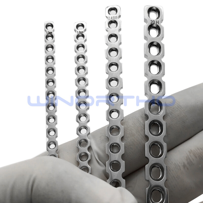 animal orthopedic instrument medical 1.5 compression locking 316LVM stainless steel plate 2.4 2.7 screw AO