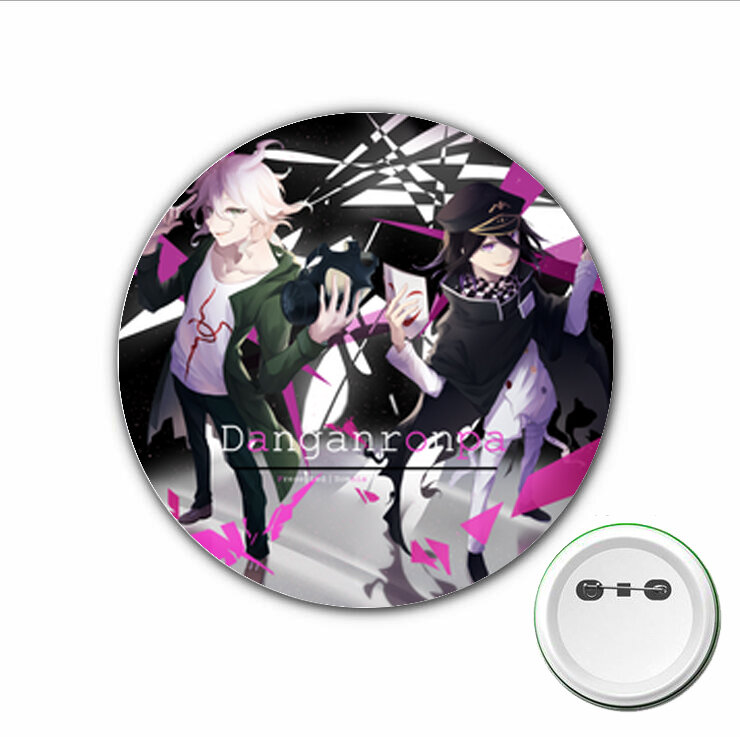 3pcs Japão anime Danganronpa Cosplay Emblema carroon Broche Pins para Mochilas sacos Emblemas Botão Roupas Acessórios