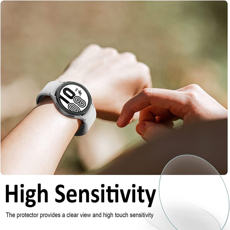 Vidro temperado para Samsung Galaxy Watch, protetor de tela, acessórios anti-risco, 5 Pro, 4, 40mm, 44mm, 45mm