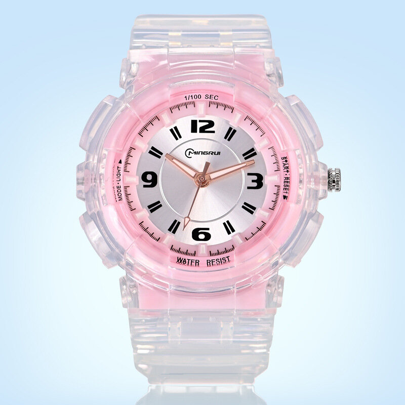 ขายร้อนนาฬิกาเด็กโรงเรียนประถมศึกษาควอตซ์กันน้ำ Swimable โปร่งใส Exam นาฬิกาเด็กผู้หญิงนาฬิกาของขวัญ Relogio