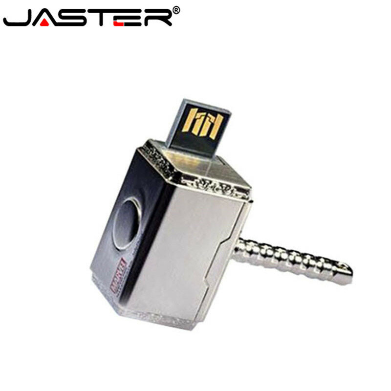JASTER Ironman USB Flash Drive 1 GB 2GB 4GB 8GB 16GB 32GB USB 2,0 Flash Memory Stick Pendrive de Metal Pen Drive luz LED azul