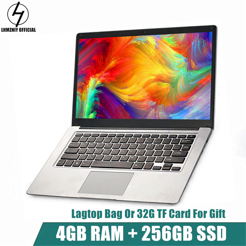 Lhmzniy FA-1 14.1 polegada portátil windows10 notebook 4 gb 256 gb ssd fhd tela intel e8000 quad-core wifi câmera magro estudante portátil