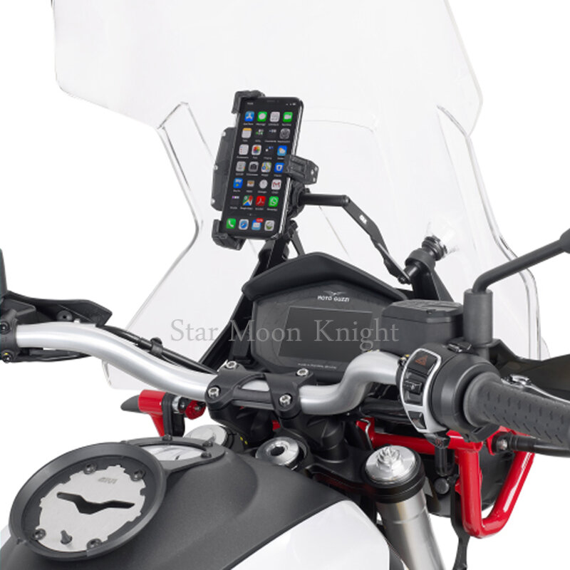 Untuk MOTO GUZZI V85 TT V85TT 2019 - 2020 Penahan Kaca Depan Sepeda Motor Braket Pelat Navigasi GPS Ponsel