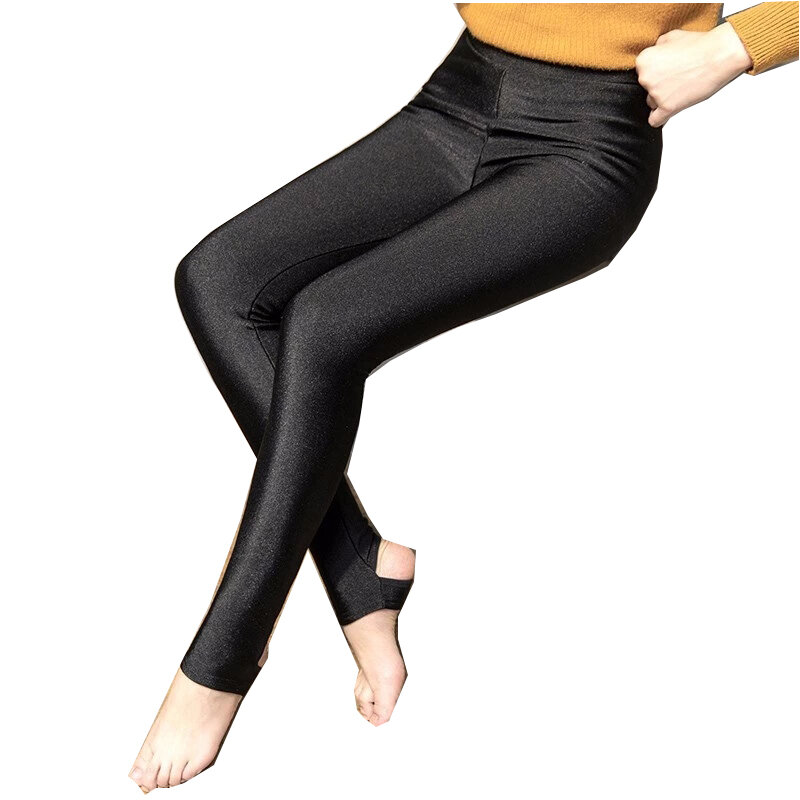 Concealed Zipper Open Crotch Sex Pants Autumn Winter Thick Leggings Fashion Solid Slim Pants Lady Fleece Warm