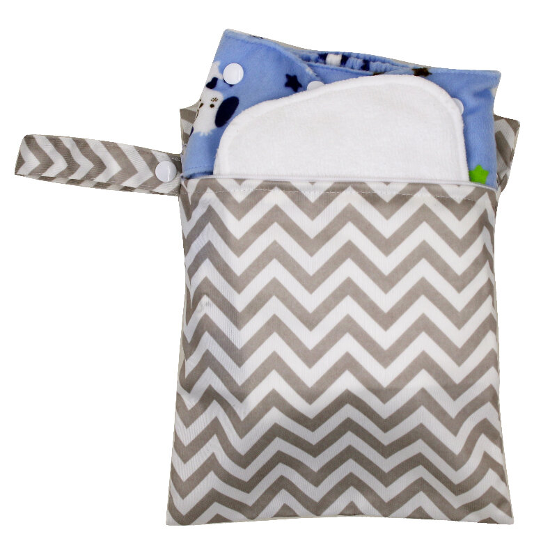 Popok bayi tas basah kain antiair tas Kereta bayi ukuran kecil untuk menjaga bayi tisu ringan mainan penting untuk ibu hamil