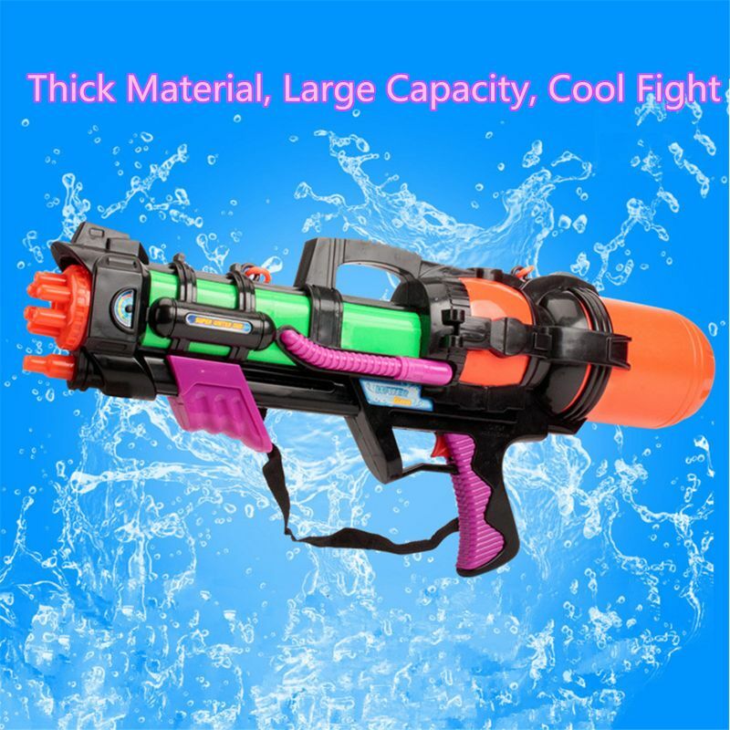 24" Jumbo Blaster Water Gun With Straps Goggles Kids Beach Squirt Toy Boys Favor