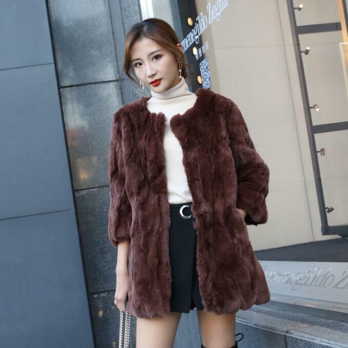 Women Faux Fur Winter Long Jacket Coat Fluffy Fashion Street