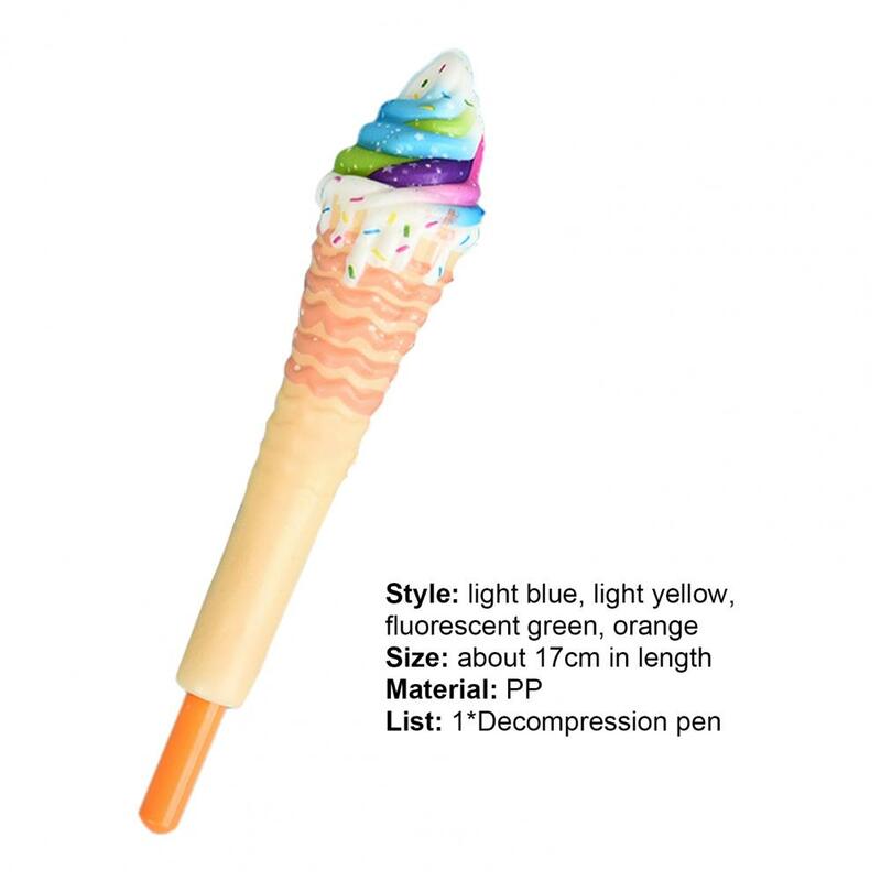 1 Pieces  Cute Soft Gel Pen Kawaii Stationery Office School Supply Decompression Creative Ice Cream Lovely Cartoon Pen for Home