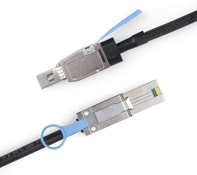 Mini Cable híbrido SAS HD externo, SFF-8644 a Mini SAS SFF-8088, 6Gbps, 5 metros (16,5 pies)