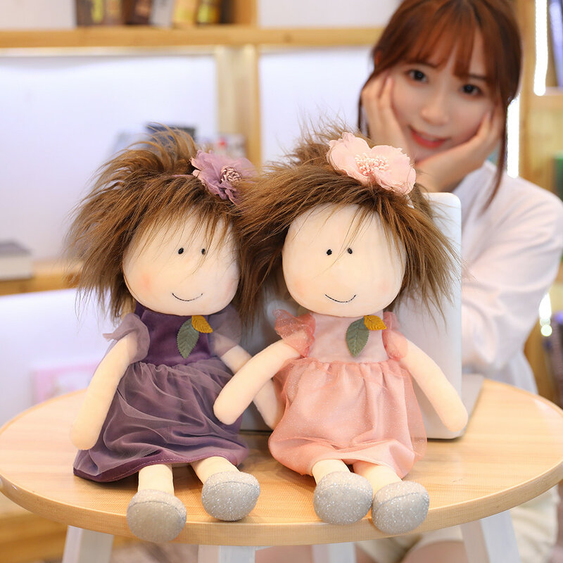 Boneka Mewah Adik Perempuan Kartun Lucu Baru 35Cm/45Cm Di Rok Boneka Mainan Anak Perempuan Anak-anak Hadiah Ulang Tahun Natal
