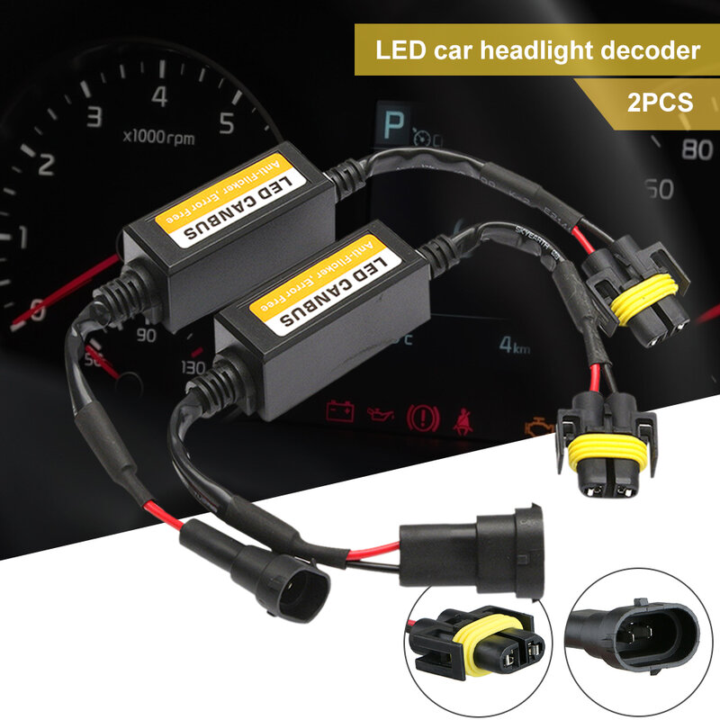 LEDヘッドライトデコーダー,2個,h8/h11,防曇,障害発生器