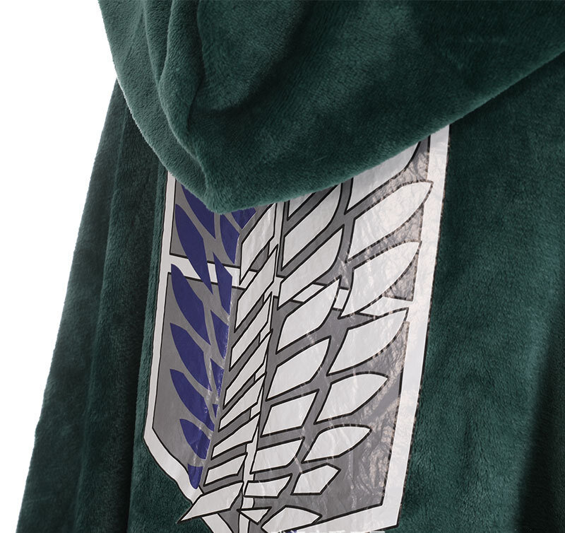 Cobertor De Flanela Com Capuz, Levantamento Corpo Manto, Capa Cosplay, Shingeki Não Kyojin
