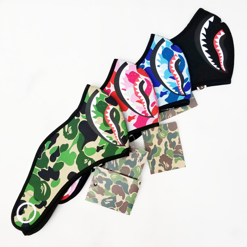Camouflage Shark Mask Training Running Rding Windproof Keep Warm ski Men women half mask cover protection against cold outdoor