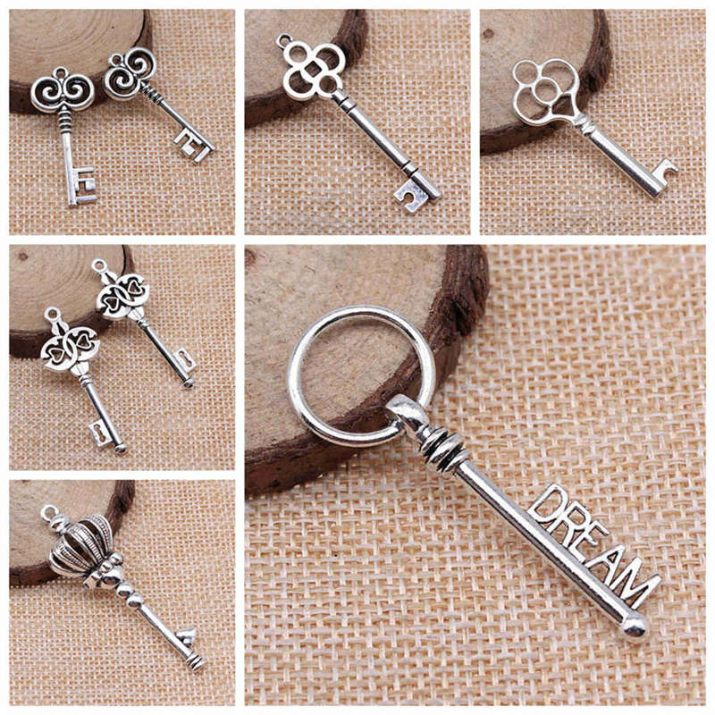Charms For Jewelry Making Kit Pendant Diy Jewelry Accessories Vintage Key Charms