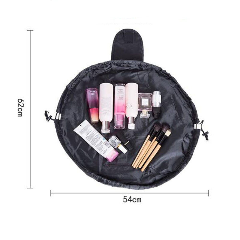 Dropship 여성 drawstring 화장품 가방 여행 뷰티 키트 주최 세면 용품 보관 주머니 unisex flamingo makeup bag