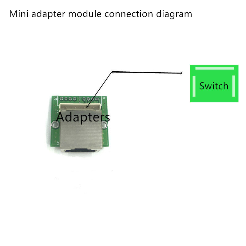 OEM PBC 8 porte Gigabit Ethernet Switch 8 porte con 8 pin way header 10/100/1000M hub 8 vie power pin Pcb board OEM schroef gat