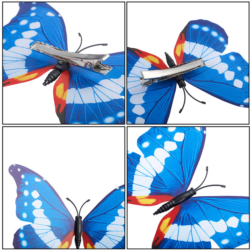 Molans-diademas de mariposa ondulada sólida, diademas de mariposas Bogus coloridas, aro de pelo salvaje, diademas de sesión de fotos del bosque
