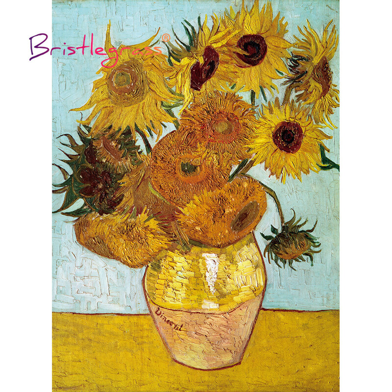 Puzzle en bois à poils de tournesol Vincent van Gogh, jouet éducatif à collectionner, peinture à l'huile, décoration de maison, 500 1000 pièces
