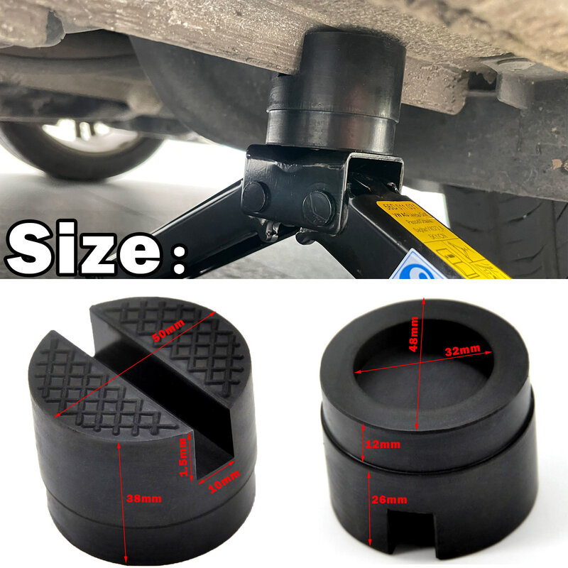 Car Rubber Jack Pad Frame Protector Adapter, Slotted Weld Side Lifting Disk, Floor Jack Tool, Toyota, Subaru, Fiat, Volvo