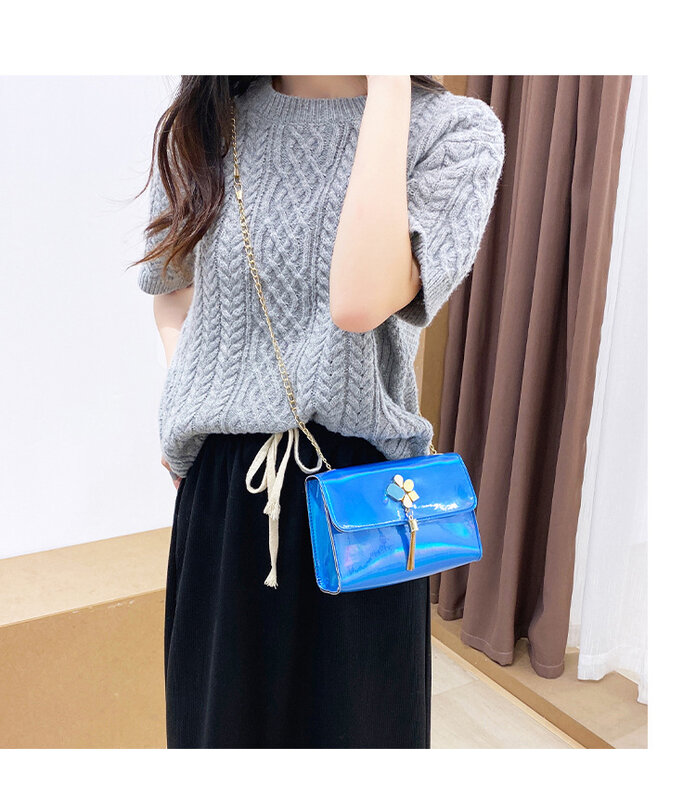 Thời Trang Phụ Nữ Hoa Laser Túi Trong Suốt Thời Trang Phụ Nữ Hàn Quốc Phong Cách Túi Vai Túi Messenger PVC Bãi Biển Không Thấm Nước Túi