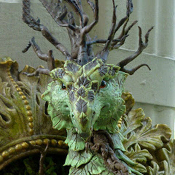 Estatuas de resina de dragón del bosque, decoración de pared para el hogar, interior y exterior, Patio, porche, decoración de jardín, jardín al aire libre