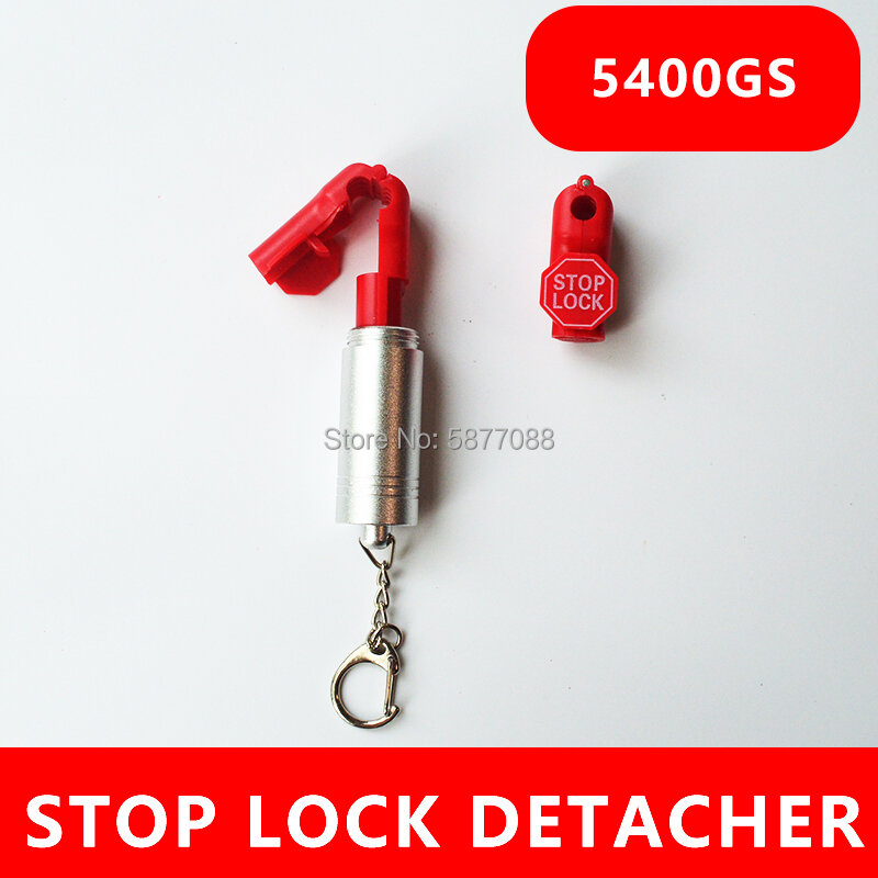 Cerradura de parada y separador de llaves magnéticas, gancho de seguridad para exhibición de tienda, Stoplok, plástico, pequeño gancho rojo, 6mm, 51 unidades