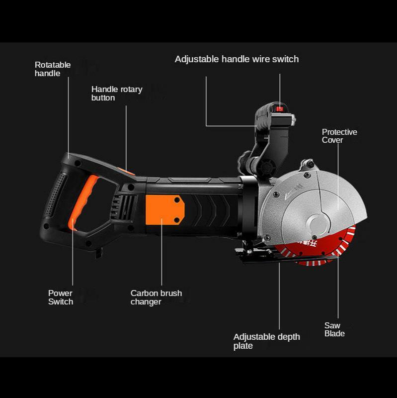 Máquina cortadora de ranuras de hormigón, herramienta eléctrica de sierra Circular, 5800W, 5000r/min, 220V/110V