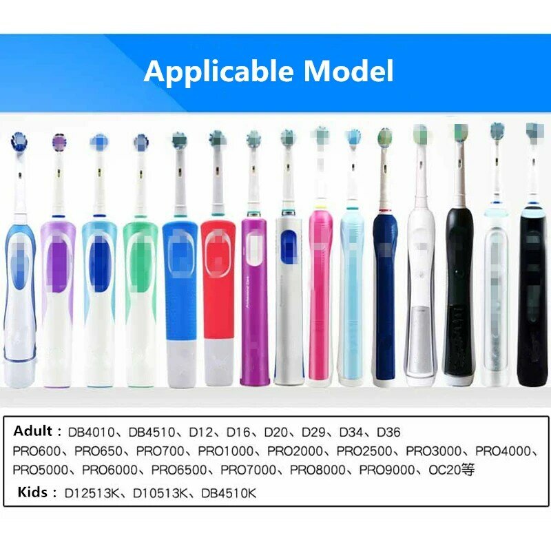 4 pièces têtes de brosse à dents de soin des gencives sensibles pour Oral B Braun tête de brosse à dents avance puissance/Pro santé/Triumph/3D Excel