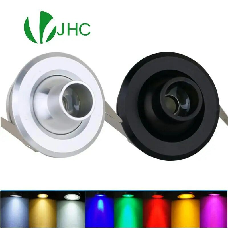 Minifoco LED de 3W para iluminación del hogar, luz con fuente de alimentación para escaparate, cocina, armario, rotación de 360 grados