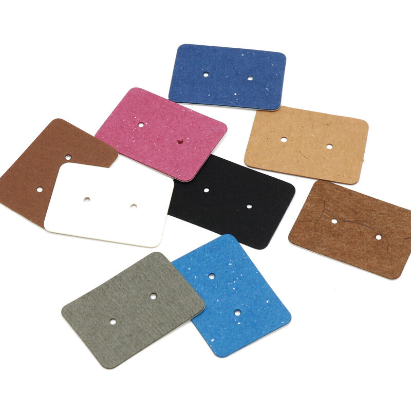 100 stücke 50 stücke Ohrring Karten Verpackung 2,5x3,5 cm Ohr Studs Display Karte Karton Blank Kraft Papier Preis tag für DIY Schmuck