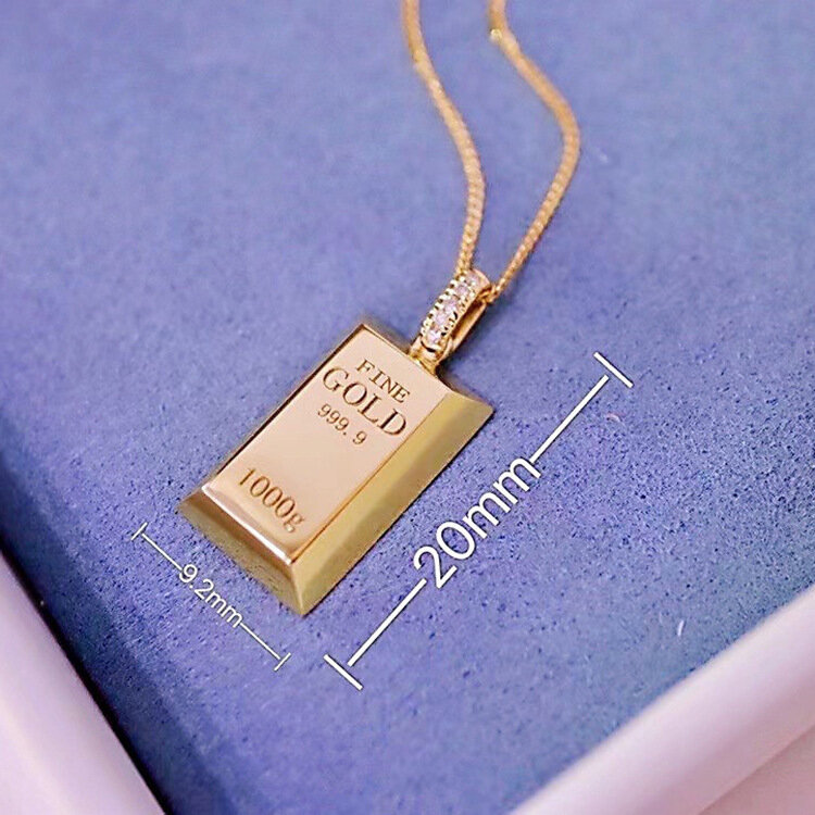 Fashion Gold Bars Hanger Ketting Voor Vrouwen Luxe Ketting Ketting Hip Hop Sieraden Engagement Wedding Ketting Anniversary Gifts