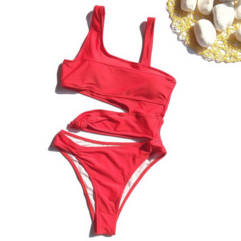 KANCOOLD strój kąpielowy Trend kobiet słodkie stałe kawałek strój kąpielowy Bikini kostium kąpielowy strój kąpielowy moda nowe stroje kąpielowe kobiety 2020JAN23