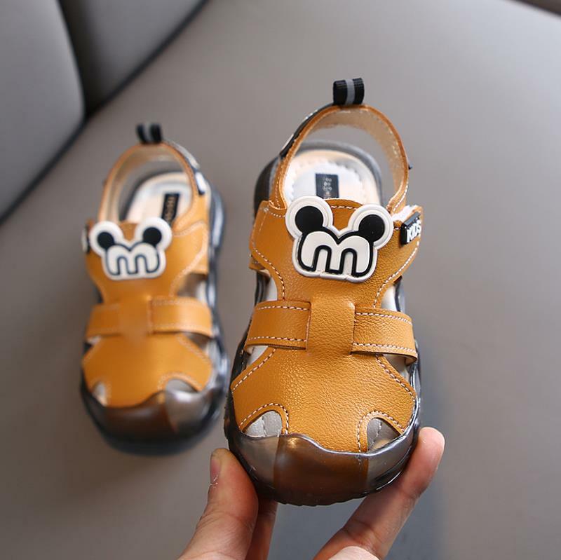 Summer Kid Boys Sandals Cartoon Child slipper Infant Soft Bottom Shoes Casual Breathable Non-slip Footwear