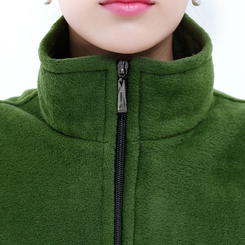 Chaleco de tela Polar para mujer, chaqueta grande sin mangas, con cremallera, a la moda, de talla grande, para otoño