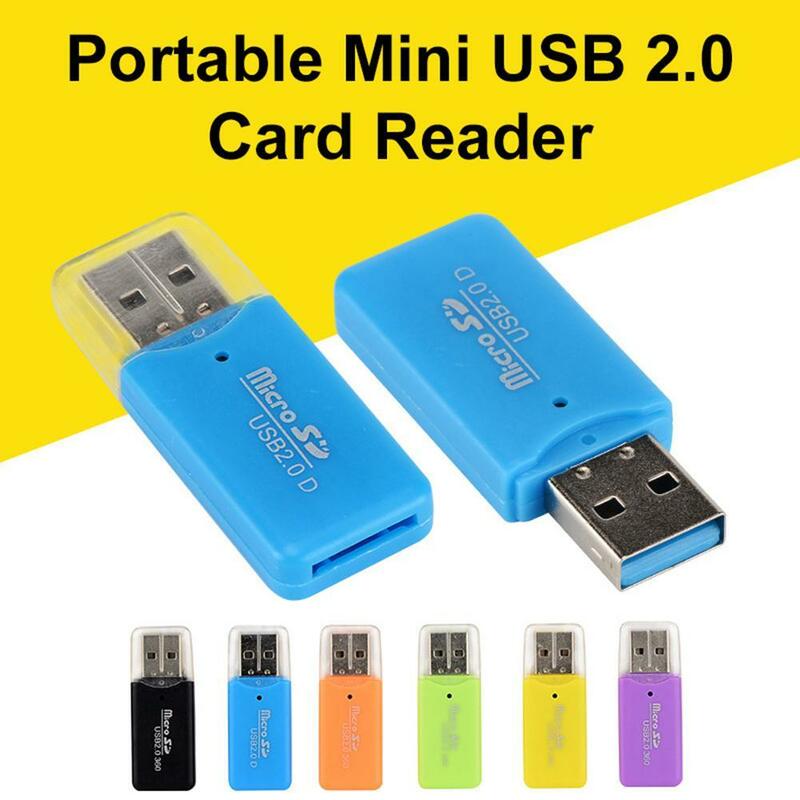 Mini lettore di schede portatile lettore di schede di memoria USB 2 0 TF per PC Laptop Computer Card Writer Adapter Flash Drive