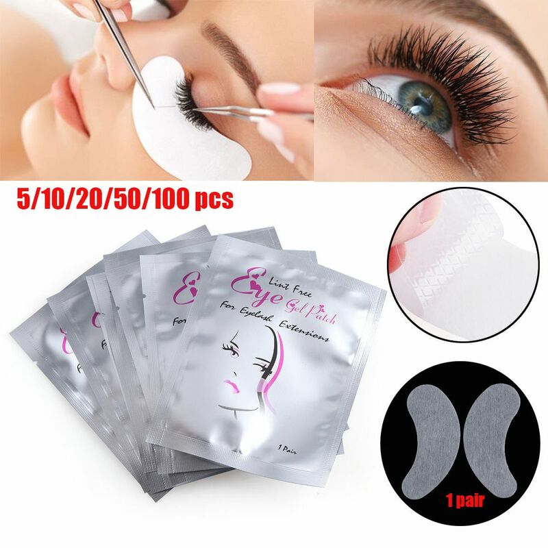 5/10/20 Pcs Salon Eyelash Extension Under Eye Gel Pads Lint Free Patches Make Up tools Grafting Lashes Tools