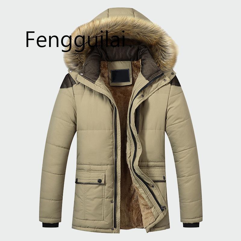 Jaqueta de inverno dos homens da marca roupas moda casual fino grosso quente dos homens casacos parkas com capuz longo overcoats roupas masculinas