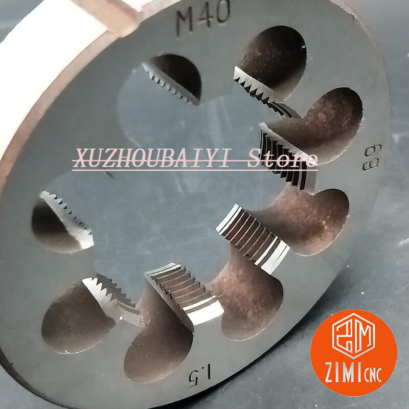 Molde de acero métrico de alta velocidad M45 x 1,5 para mano derecha, herramienta de mano con troquel redondo, 1 pieza