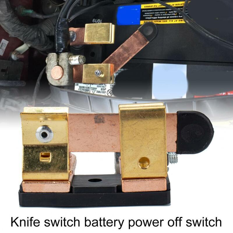Interruptor de desconexión Universal para batería de coche y motocicleta, interruptor de corte de potencia de hoja de cobre para poste lateral de coche